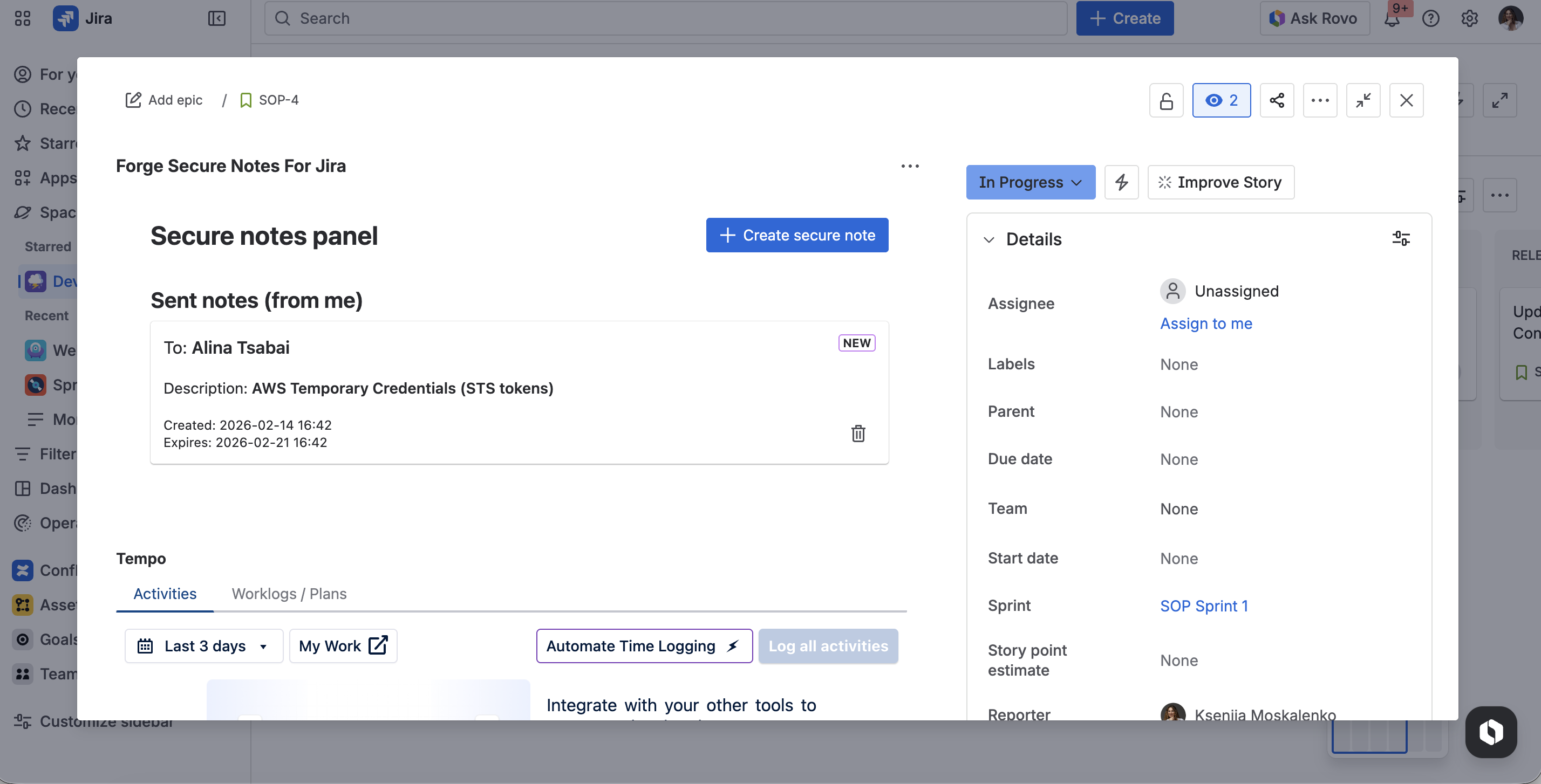 Secure Notes for Jira | Atlassian Marketplace